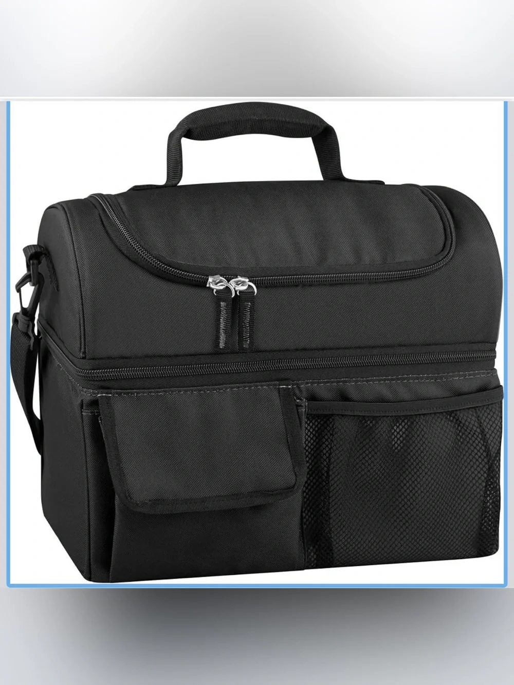 Thermos Black Insulated Lunch Cooler Bag with Top Handle